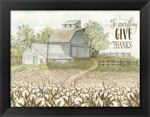 Framed In Everything Give Thanks Print