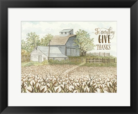 Framed In Everything Give Thanks Print