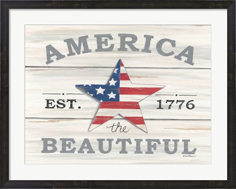 Framed America the Beautiful Star Print