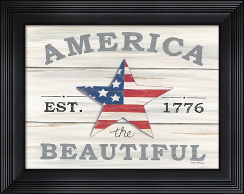 Framed America the Beautiful Star Print