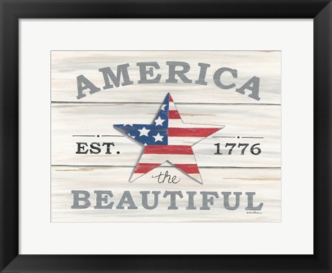 Framed America the Beautiful Star Print