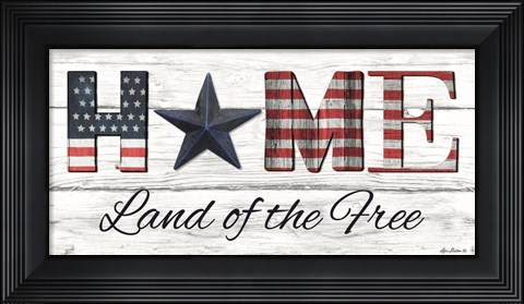 Framed Home - Land of the Free Print