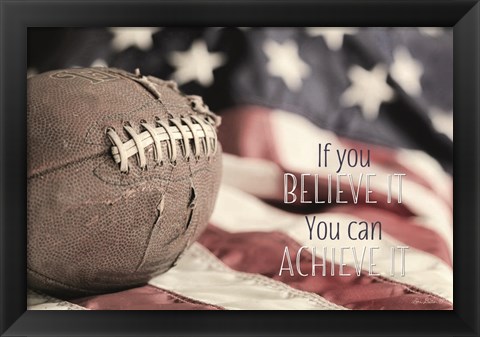 Framed Football - Believe It Print