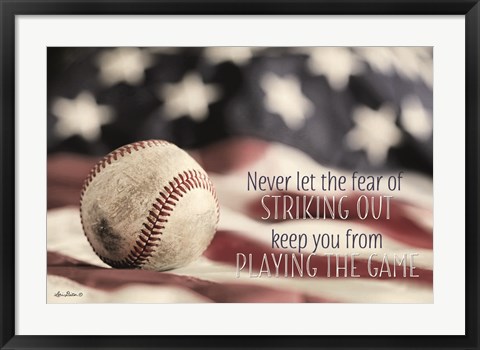 Framed Baseball - Playing the Game Print