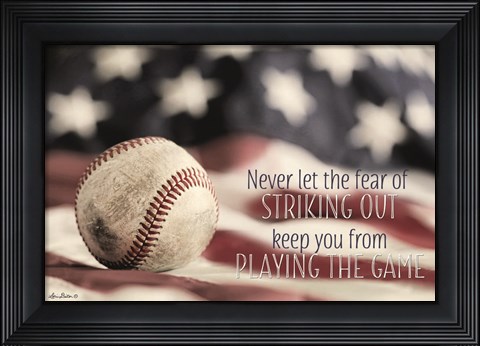 Framed Baseball - Playing the Game Print