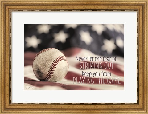 Framed Baseball - Playing the Game Print