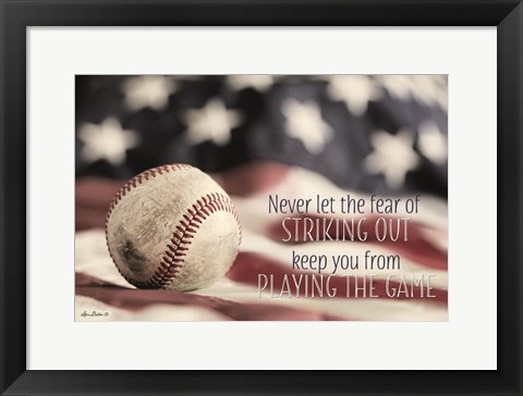 Framed Baseball - Playing the Game Print