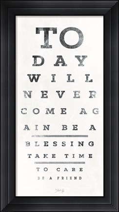 Framed Eye Chart I Print