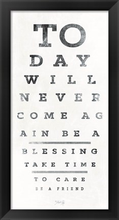 Framed Eye Chart I Print