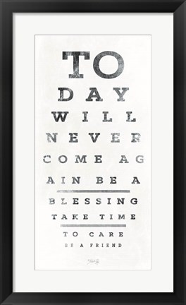 Framed Eye Chart I Print