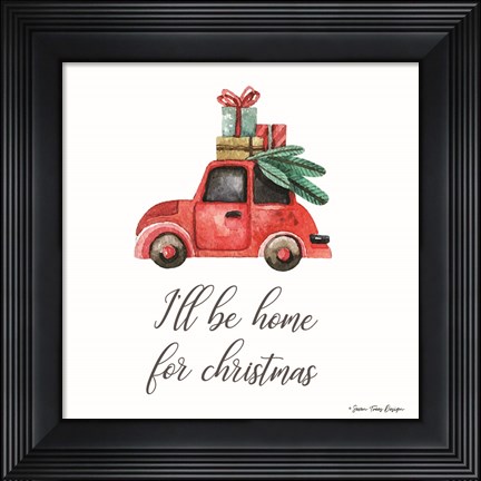 Framed I&#39;ll be Home for Christmas Print