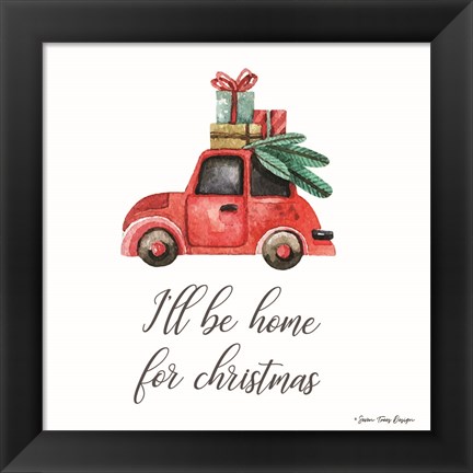 Framed I&#39;ll be Home for Christmas Print