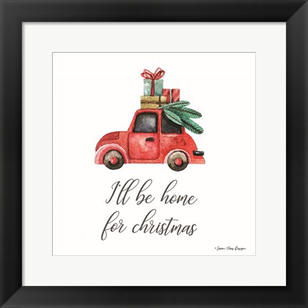 Framed I&#39;ll be Home for Christmas Print