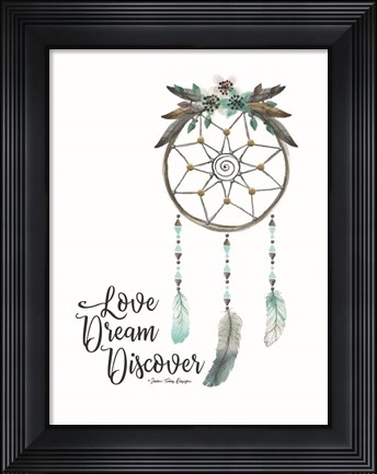 Framed Watercolor Dreamcatcher Print