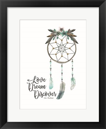 Framed Watercolor Dreamcatcher Print