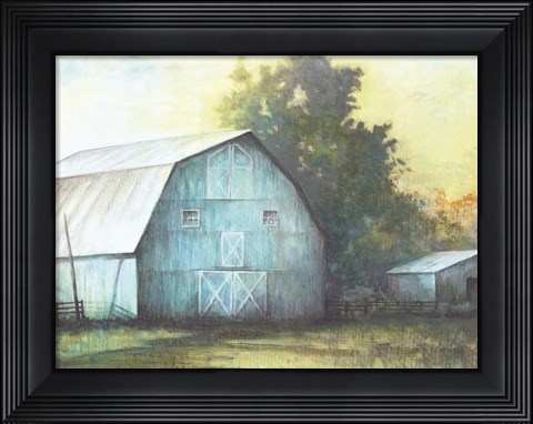 Framed Rustic Blue Barn Print