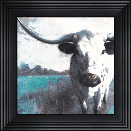 Framed Cow Close Up Print