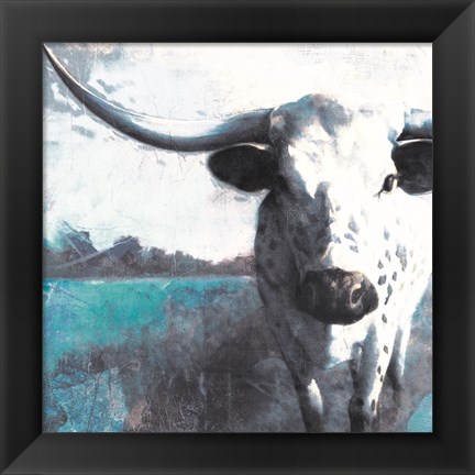 Framed Cow Close Up Print