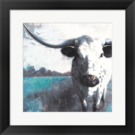 Framed Cow Close Up Print