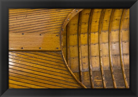 Framed Vintage wooden Canoe Detail Print