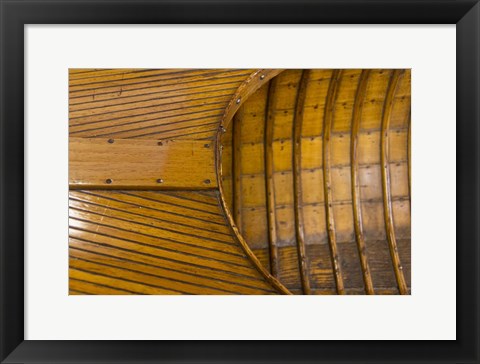 Framed Vintage wooden Canoe Detail Print