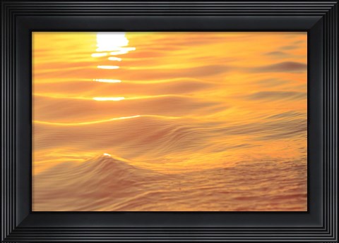 Framed Sunset Colors and Patterns on Small Waves Print
