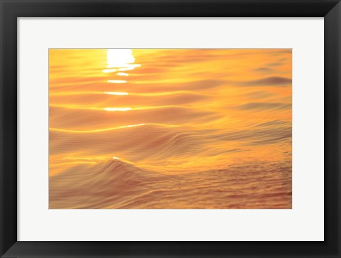 Framed Sunset Colors and Patterns on Small Waves Print