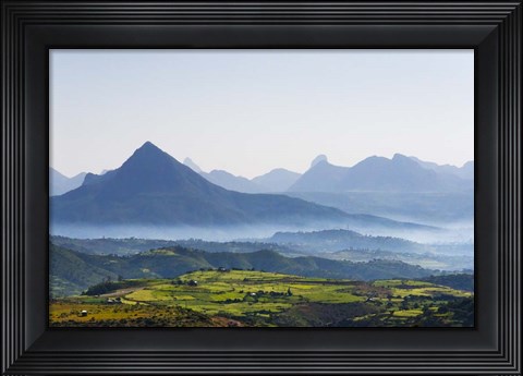 Framed Landscape of mountain, between Aksum and Mekele, Ethiopia Print