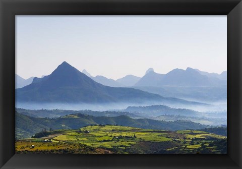 Framed Landscape of mountain, between Aksum and Mekele, Ethiopia Print