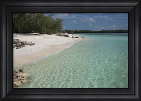 Framed Picard Island White Sand Beach, Seychelles Print