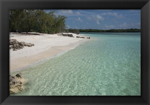 Framed Picard Island White Sand Beach, Seychelles Print