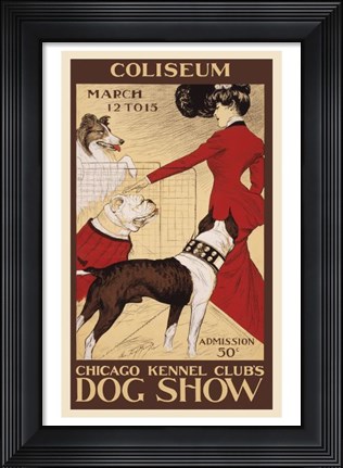 Framed Chicago Kennel Club&#39;s Dog Show Print