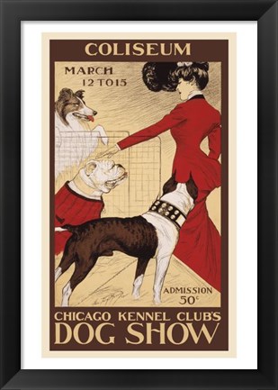 Framed Chicago Kennel Club&#39;s Dog Show Print
