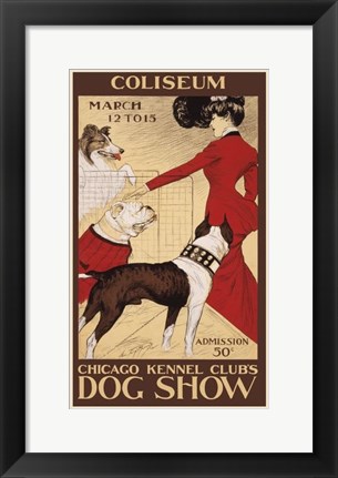 Framed Chicago Kennel Club&#39;s Dog Show Print