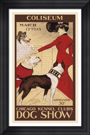 Framed Chicago Kennel Club&#39;s Dog Show Print
