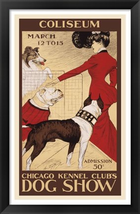 Framed Chicago Kennel Club&#39;s Dog Show Print