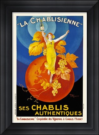 Framed La Chablisienne Ses Chablis Authentiques, 1926 Print