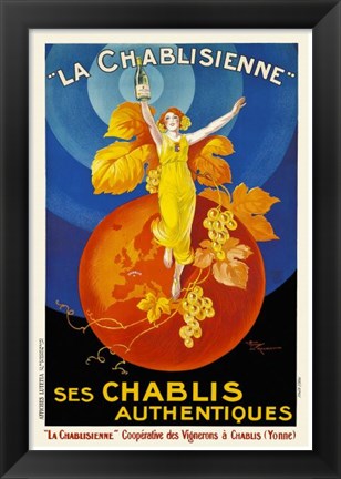 Framed La Chablisienne Ses Chablis Authentiques, 1926 Print