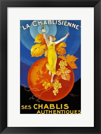 Framed La Chablisienne Ses Chablis Authentiques, 1926 Print