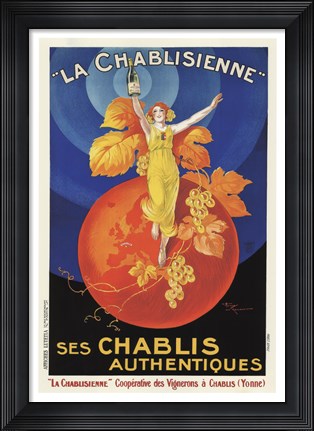 Framed La Chablisienne Ses Chablis Authentiques, 1926 Print