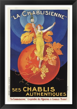 Framed La Chablisienne Ses Chablis Authentiques, 1926 Print