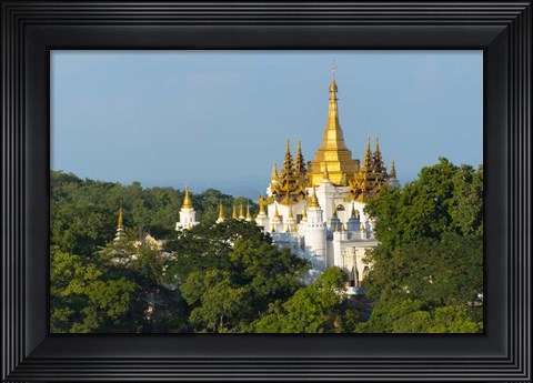 Framed Pagoda on Sagaing Hill, Mandalay, Myanmar Print