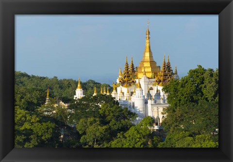 Framed Pagoda on Sagaing Hill, Mandalay, Myanmar Print