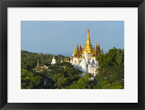 Framed Pagoda on Sagaing Hill, Mandalay, Myanmar Print