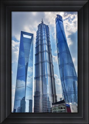 Framed Liujiashui Financial District, Shanghai, China Print