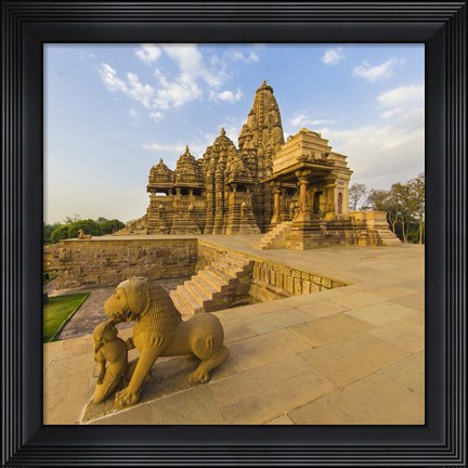 Framed Hindu Temples at Khajuraho, India Print