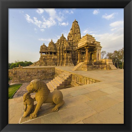 Framed Hindu Temples at Khajuraho, India Print