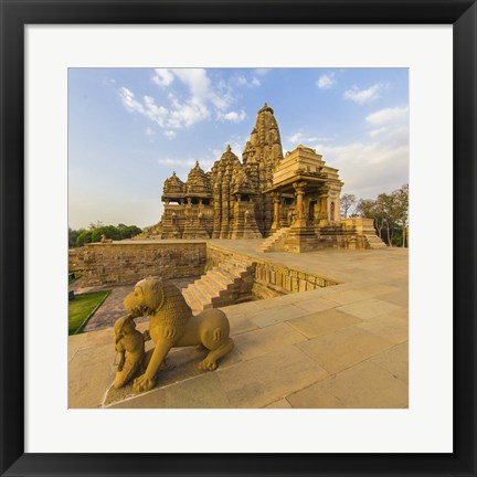 Framed Hindu Temples at Khajuraho, India Print