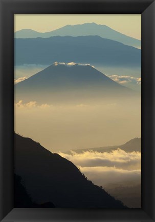 Framed Indonesia, East Java, Mount Bromo Volcano at Sunrise Print