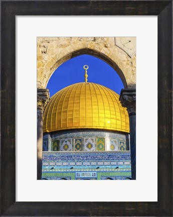 Framed Dome of the Rock Arch, Temple Mount, Jerusalem, Israel Print